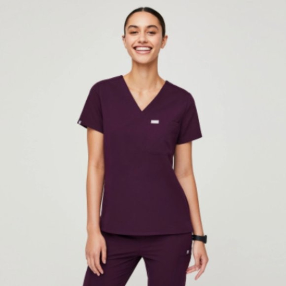 LTE Figs Deep Purple Scrub Set